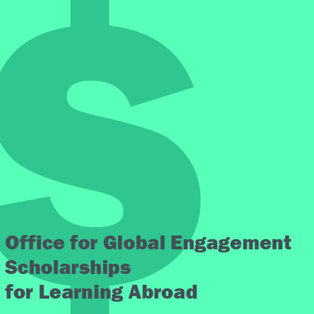 Office for Global Engagement scholarship webinar signup