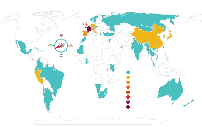 Learning Abroad 14-15 Student Location Map